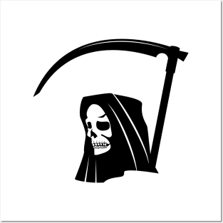 Death Skull With Scythe Posters and Art